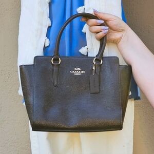 COACH Leah Leather Burgundy Crossbody Purse